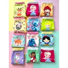 Kit 5 calcinha infantil de algodão, qualidade Premium, confortáveis para desfralde estampas variadas