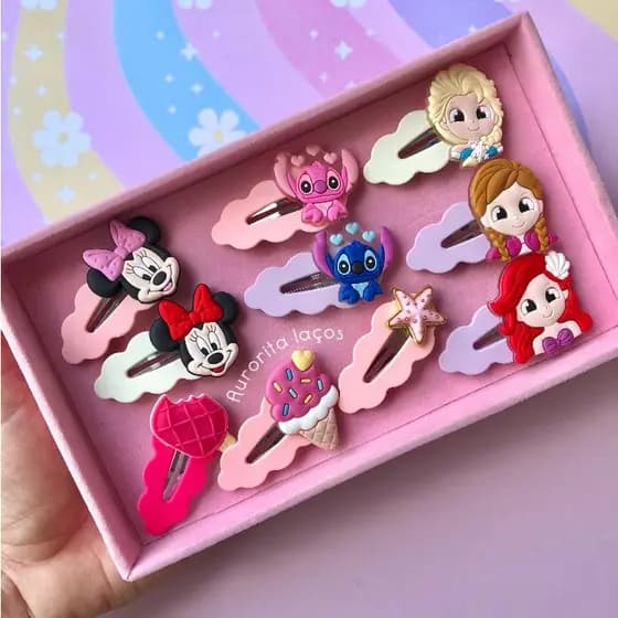 Tic Tac de cabelo Fofinhos Par de Presinha de cabelo infantil