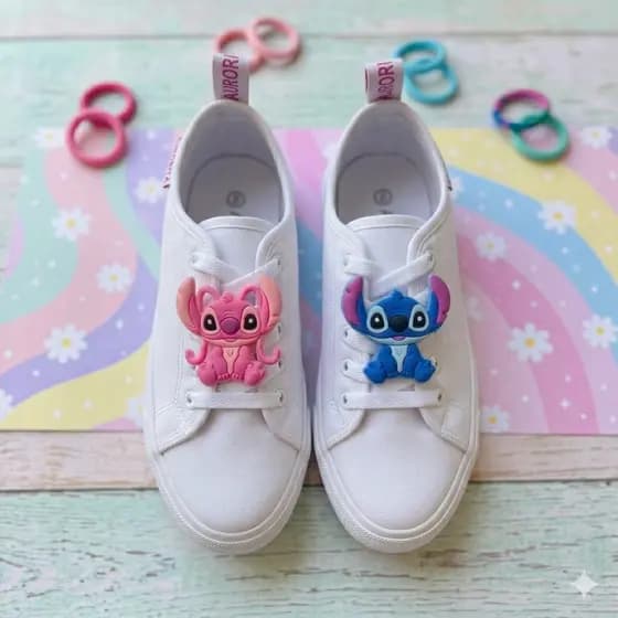 Aplique Pin ParaTênis Stitch Enfeite para Cadarço Personalize Calçados infantis Personagens