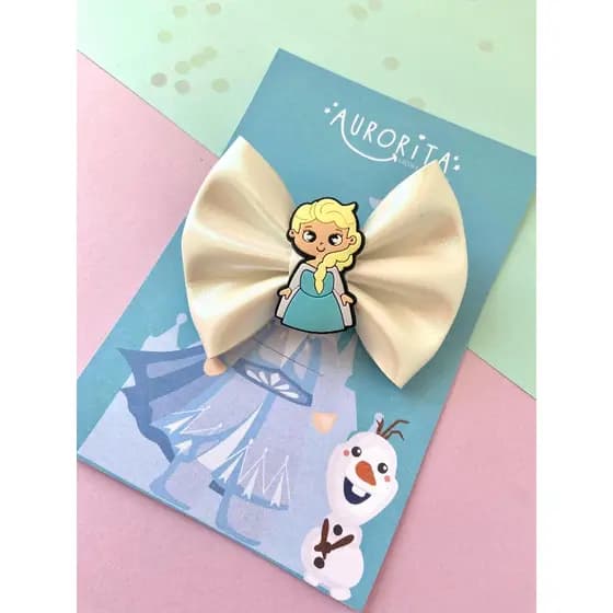 Laço Elsa Frozen - laço de cabelo infantil Frozen tamanho M
