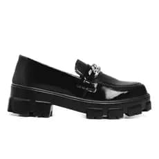 Mocassim Feminino Tratorado Corrente Verniz