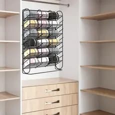 Organizador Aramado Roupas Íntimas Multi Compartimentos Prático Design Preto