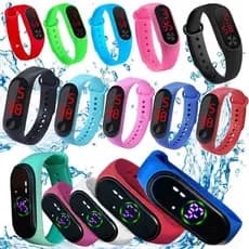 Relógio digital led Esportivo A prova água Pulseira m4 m3 colorida Adulto infantil feminino masculino Unissex