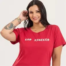 T-shirt Feminina Plus Size G6 a G10 100% Algodão Gola Redonda Camiseta Básica Modelagem Soltinha L5