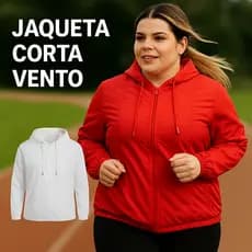Jaqueta Corta Vento Feminina Plus Size G1 ao G10 Leve Estilosa Dias Frescos Caminhada Look Casual