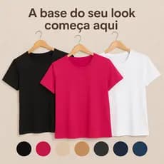 T-Shirt Feminina Plus Size G1 a G8 Viscolycra Básica Versátil Confortável Estilosa Casual Fresquinha