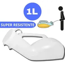 Coletor de Urina Masculino 1Litro Papagaio Com Tampa Para Acamados Emergência Urinaria Enfermagem Masculino