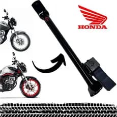 Pezinho Lateral Para Moto Cavalete Descando Com Borracha Motos Honda Cg Fan Titan