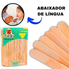 Pacote 100 Und Palito Abaixador de Língua Descartavel Infantil Adulto Grosso Madeira Medico Dentista Adulto Clínica Saúde Depilação Estética Artesanato
