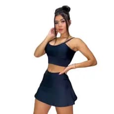 conjunto de Shorts SAIA e Top com Bojo fitness