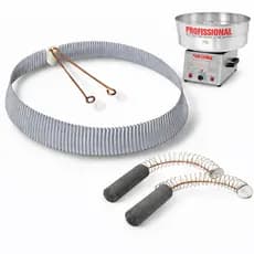 Kit Resistência e Carvão 130mm Máquina Profissional LM