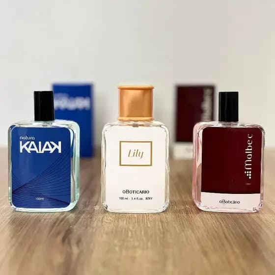 Kit 3 Perfumes Masculino e Feminino 100ml Frasco em Vidro Nacional, Aroma Intenso e Sofisticado