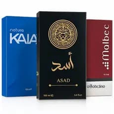 Kit 3 Perfumes Masculino 100ml, Aroma Intenso e Sofisticado Para Presente ( Frasco em Vidro )