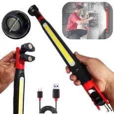 Lanterna Camping Led Recarregavel Acampamento Viagem Manutenção Com Ima Gancho Gira 360°