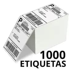 500 Etiquetas Térmicas Formato Resma 10x15 Cor Branco