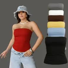 Top Tube Tubinho Tomara que Caia Moda Blogueira Gringa Espojado Basico Casual