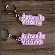 kit Chaveiro Personalizado com Nome 3D Presente Perfeito e Exclusivo | Escolha Cor