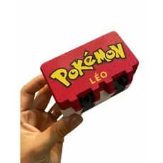 Porta Cartas Pokémon Personalizado com Nome + Chaveiro Pokémon Grátis