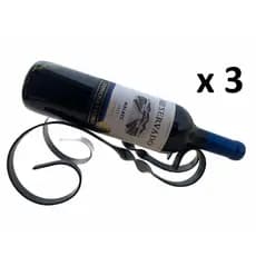 Kit 3 adegas de ferro de mesa para vinhos Suporte para garrafas