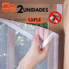 Kit 2 Telas Mosqueteira Para Janela  Removível Ajustável Anti Insetos Mosquitos Dengue Pernilongo