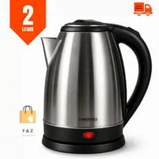 Chaleira Elétrica Inox 2 Litros Base 360° Desligamento Automático 110V Café Chá Água