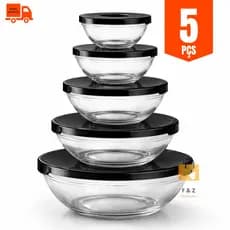 Kit Conjunto De 5/10 Potes de Vidro Resistente Organizadores De Cozinha Multiuso