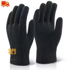Luvas Preta De Lã Unissex  Outono e Inverno Quente Adulto Preta Masculina Feminina M G GG