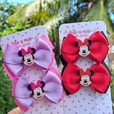 Par de laços da Minnie, laço minie mouse, parzinho de laços da Minnie