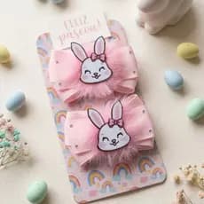 Laço Páscoa, par de laços coelhinha 6cm, par de laços infantil Páscoa
