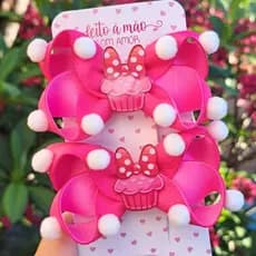 Laço Minnie confeiteira, laço Minnie doceria