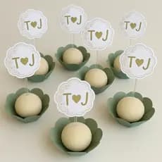 ENVIO IMEDIATO kit 50 topper e 50 tags / doces personalizados/ topper para docinho  / brigadeiro/ beijinho/tag tubete
