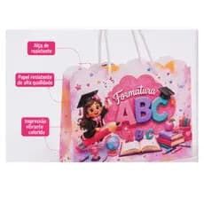 Kit 10 Sacolinhas Formatura ABC | Pegue e Monte | Lembrancinha Escolar Infantil | Menina e Menino