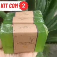 Sabonete Babosa -Kit(2) - (Aloe Vera) - Rosto (Acne, Manchas)