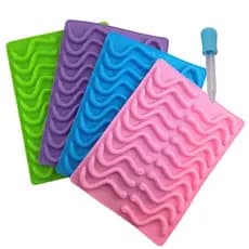 Molde de Silicone Minhoca para Balas (F.I.N.I), Doces, Resina, Gesso e Biscuit + Conta-Gotas
