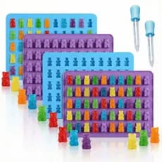 Forma Molde Silicone 50 Ursinhos Gummy Bear Chocolate Gelatina Gelo Resina Artesanato Confeitaria