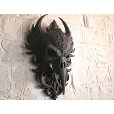 Pendurador de Parede Crânio de Corvo Gótico