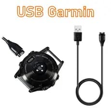 Cabo Usb Para Garmin Fenix 5 935 5x 6 6x 6s Vivoactive 3 Cor Preto