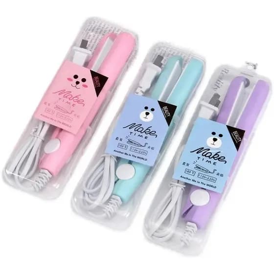 Mini Chapinha Prancha De Bolsa Portátil Cabelo Bivolt Estojo