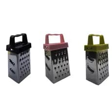 Kit 3 Mini Raladores Inox Portáteis – Queijo, Chocolate, Alho e Gengibre | Cores Sortidas