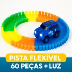 Carro de Corrida com Pista Flexível 60 Peças 🚗✨ Brinquedo Infantil Educativo Criativo +3 anos