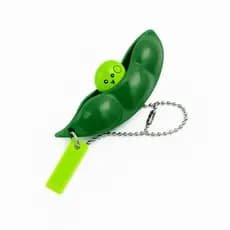 Chaveiro Ervilha Antistress – Brinquedo Fidget Pop Portátil Relaxante Verde