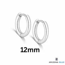 Par de Argolas Aço Inoxidável Premium 12mm – Brinco Unissex Médio Antialérgico com Fecho Clicker