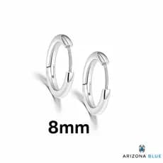Par de Argolas em Aço Inoxidável 8mm – Brincos Pequenos para Segundo Furo Unissex Antialérgicos