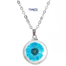 Colar Resina com Flor Natural 🌸 Transparente Aço Inox – Delicado & Charmoso