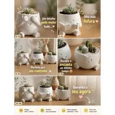 Kit Vasos Sorridentes Decorativos – Para Amantes de Livros – Decoração Criativa