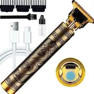 Máquina de Cortar Cabelo Dragão DALING - Design Metálico Premium, Potência Profissional e 2 Horas de Autonomia! ️