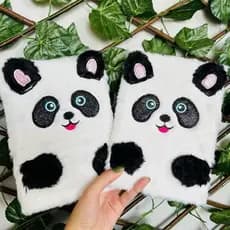 Caderno De Urso Panda Pelúcia A4 Capa Dura Felpudo Kawaii Presente Criativo Volta Às Aulas Oferta