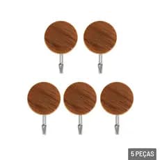 KIT 5 Ganchos Adesivos Para Parede Multifuncional Autocolante