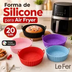 1, 2 ou 3 Formas De Silicone Air Fryer Forno Microondas Assadeira Reutilizável Antiaderente Flexível