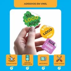 400 Etiquetas Adesivas Personalizadas - Adesivos Personalizados Em Vinil Com Recorte